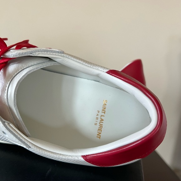 Saint Laurent men’s Court Classic Leather Low-Top Sneakers - Picture 5 of 14